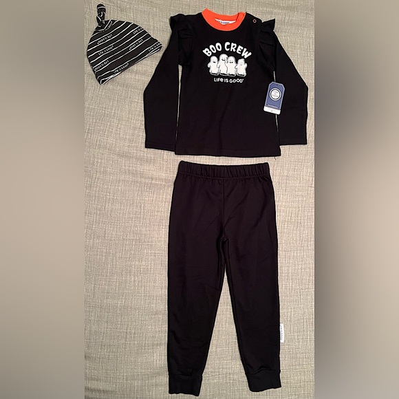 Life Is Good Other - NWT Life is Good Boo Crew Halloween Fall 3 Piece Outfit Toddler Girl’s SZ 4T